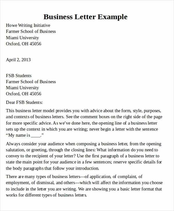 2 Page Business Letter Layout