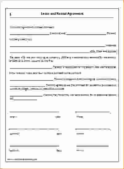 2 Simple One Page Lease Agreementreport Template Document