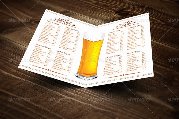 20 Beer Menu Templates – Free Sample Example format