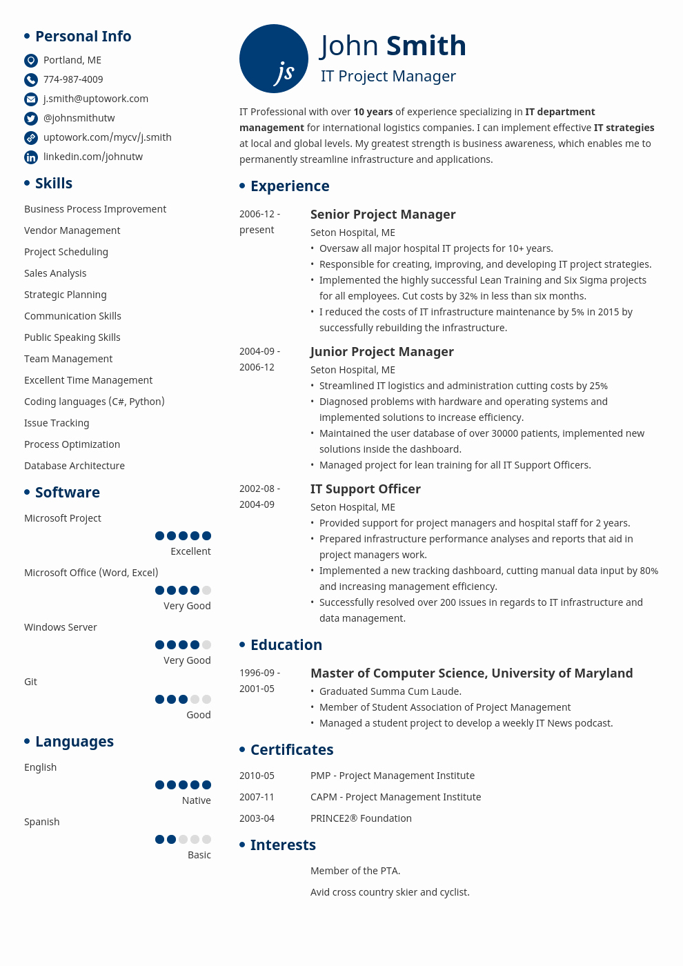 20 Cv Templates Create A Professional Cv &amp; Download In 5
