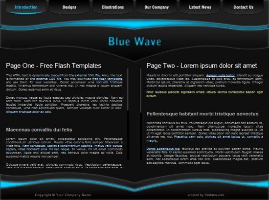 20 Free Flash Website Templates for Download