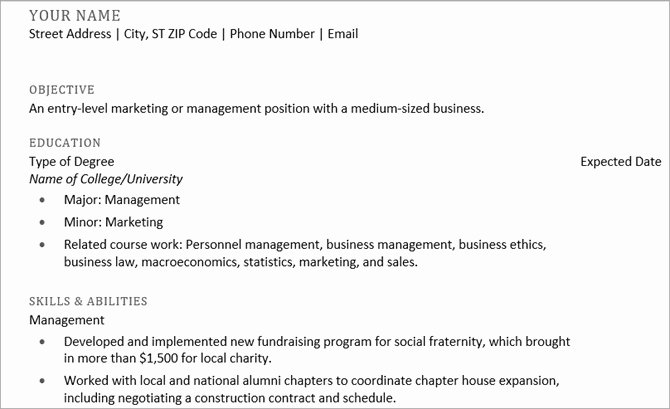 resume templates word