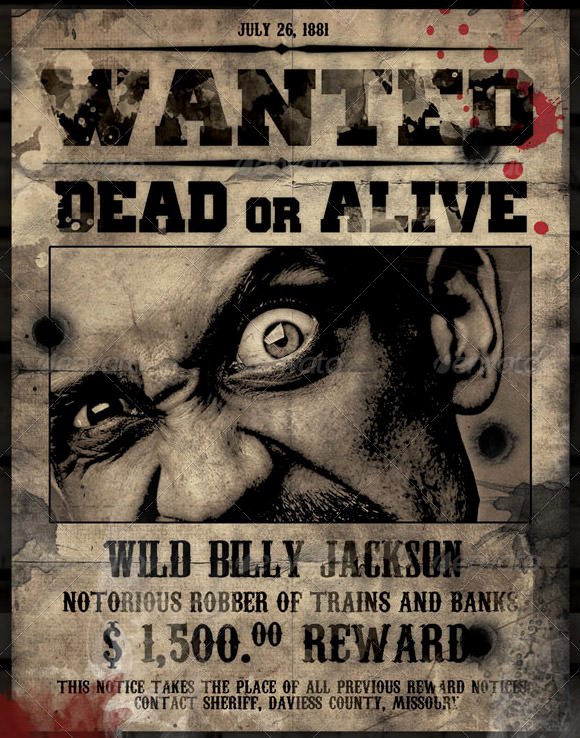 20 Free Wanted Poster Templates to Download