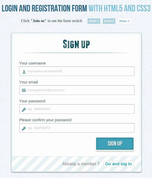 20 HTML5 Signup &amp; Registration forms HTML Css
