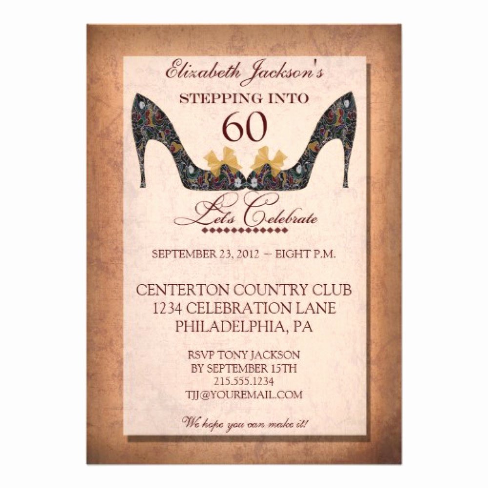 60th birthday party invitations