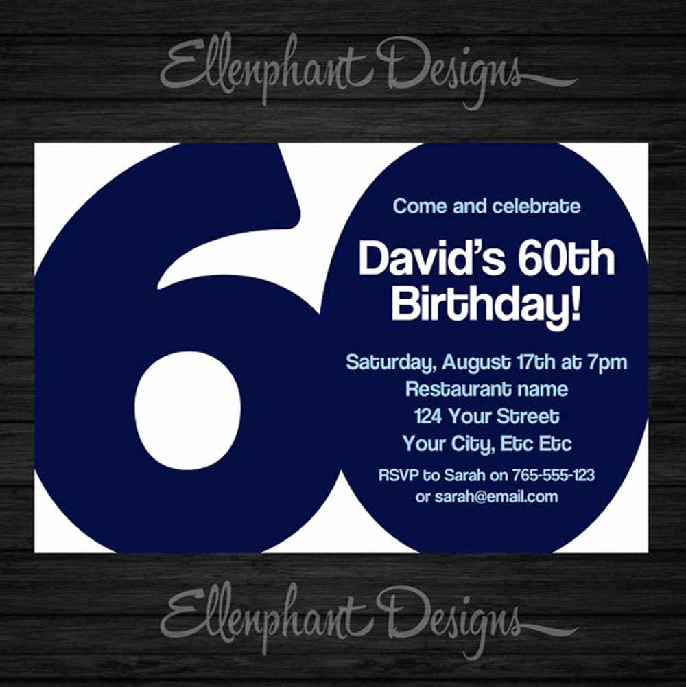 20 Ideas 60th Birthday Party Invitations Card Templates