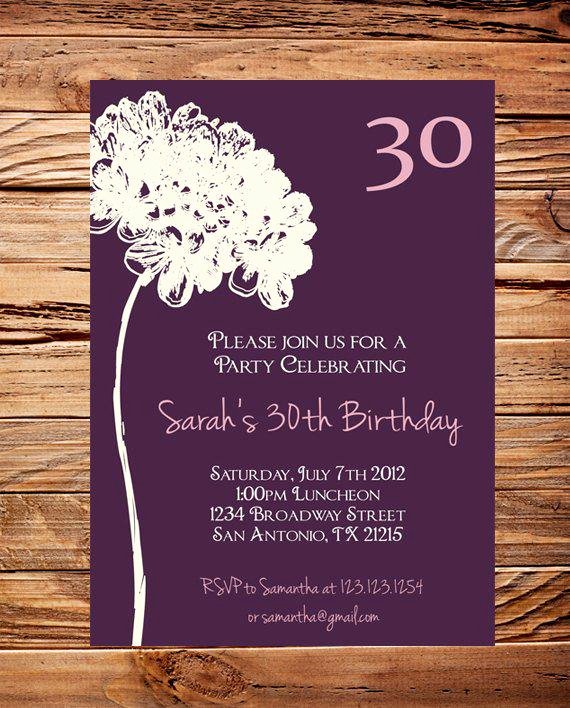 20 Interesting 30th Birthday Invitations themes – Wording
