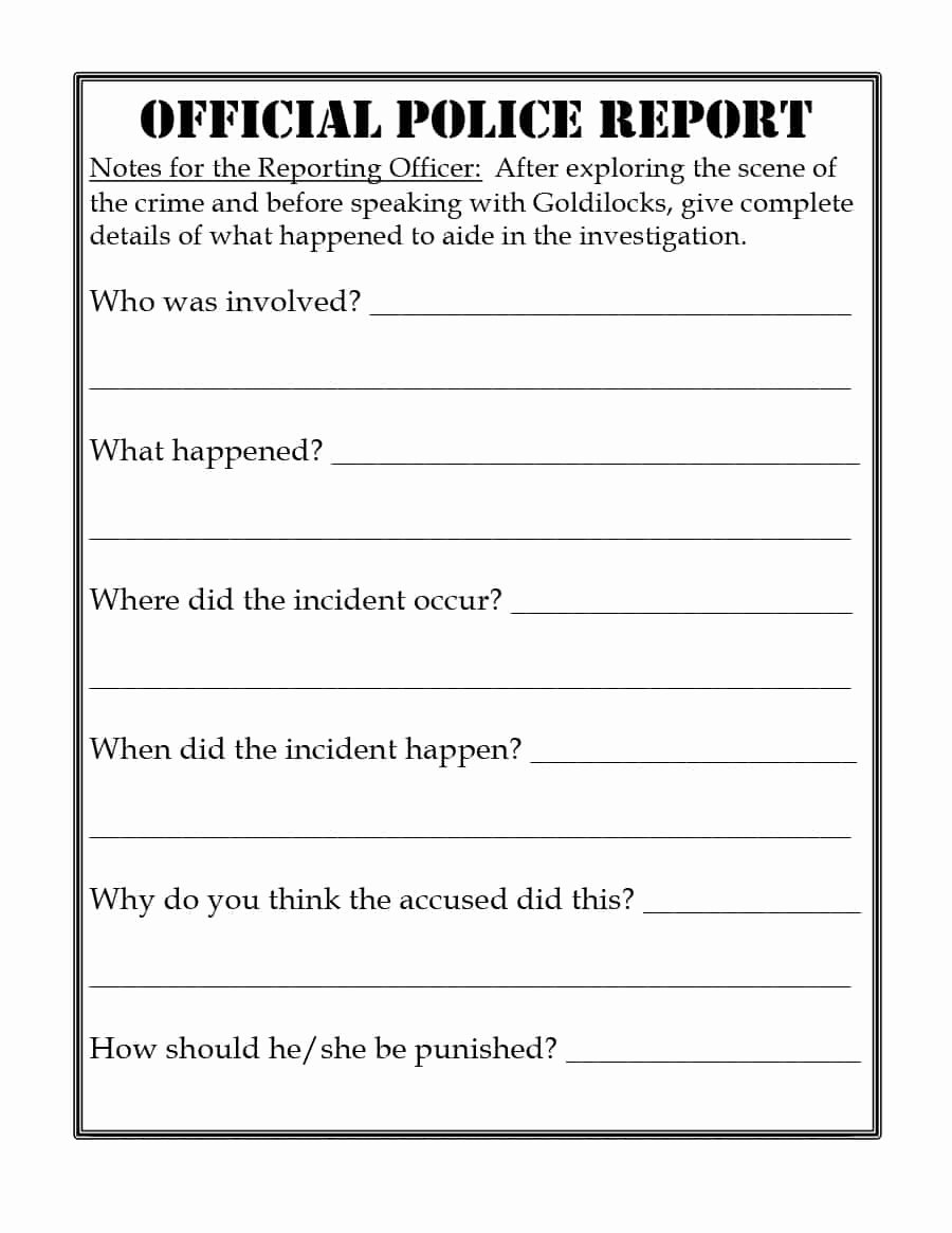 20 Police Report Template &amp; Examples [fake Real