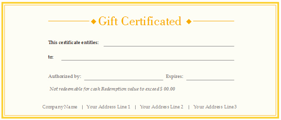 20 Printable Gift Certificates