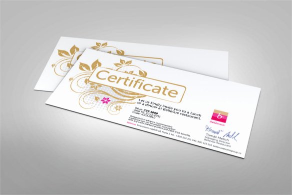 20 Restaurant Gift Certificate Templates – Free Sample
