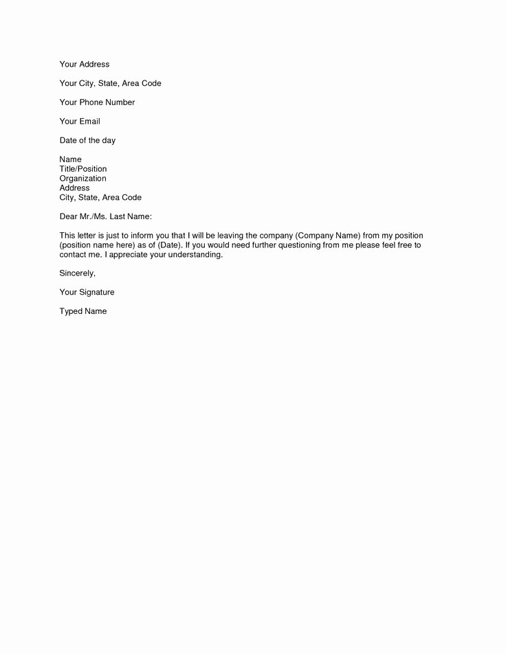 20 Sample Resignation Letter Samples