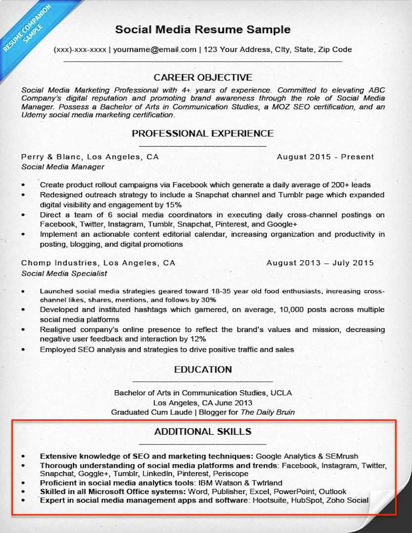 20 Skills for Resumes Examples Included