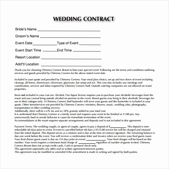 wedding photography contract template free