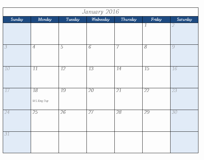 2016 Calendar Template Templates for Microsoft Word