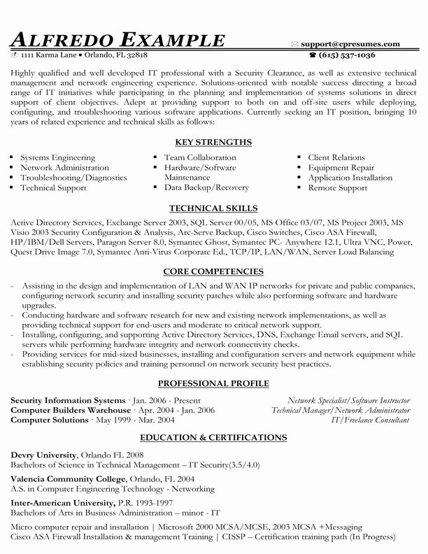 2016 trends it functional resume