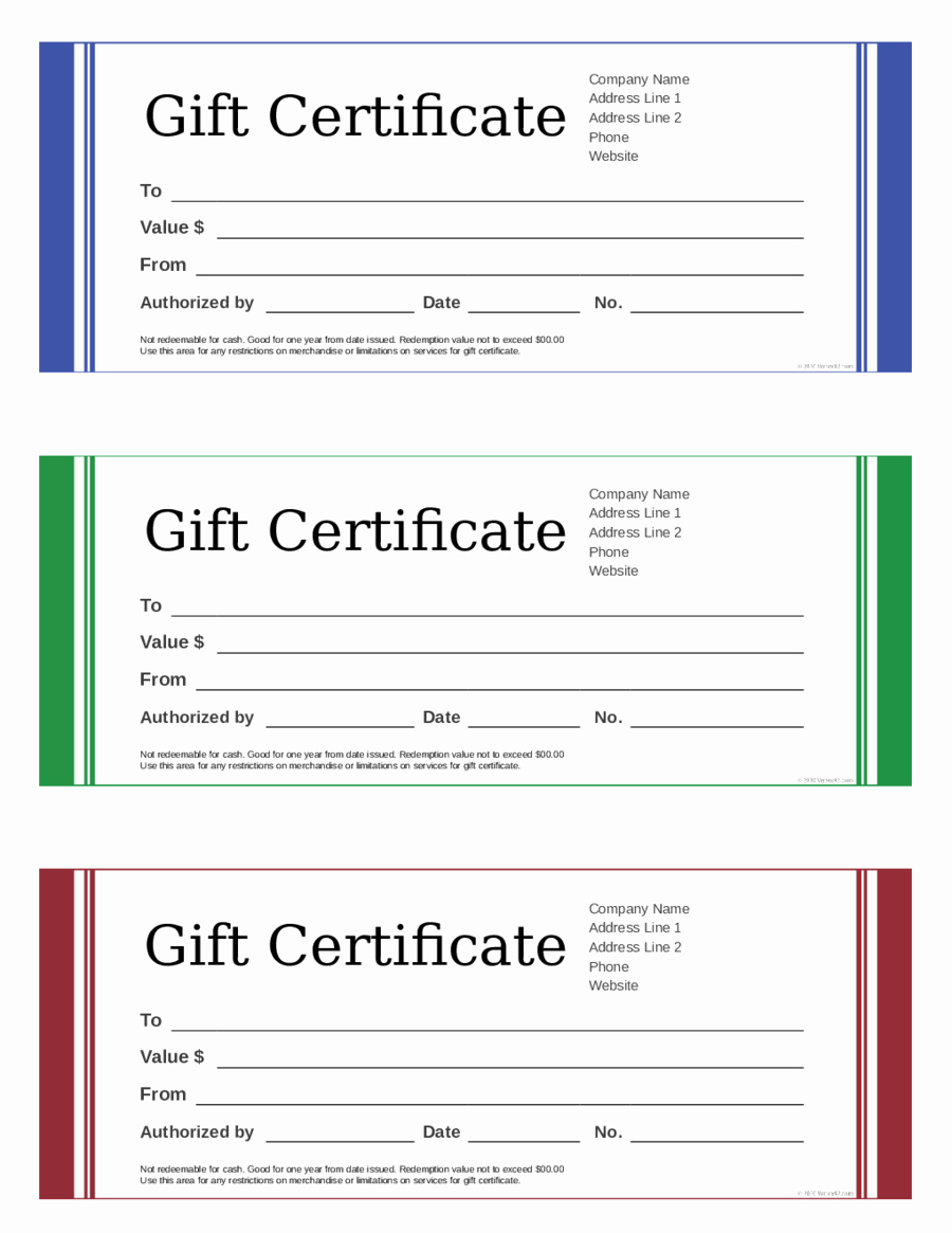 2018 Gift Certificate form Fillable Printable Pdf