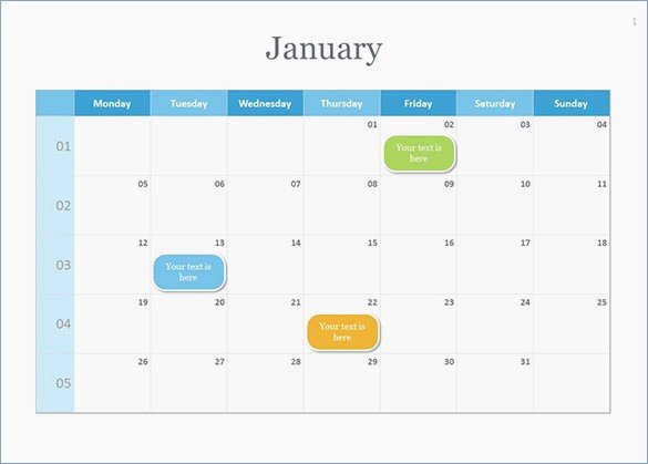 2018 powerpoint calendar template