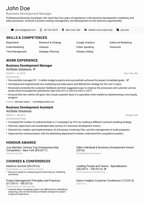 2018 Professional Resume Templates as they Should Be 8