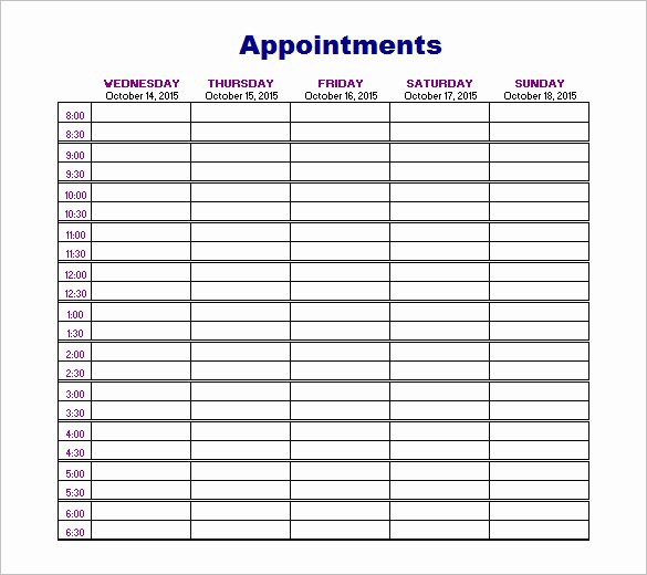 21 Appointment Schedule Templates Doc Pdf