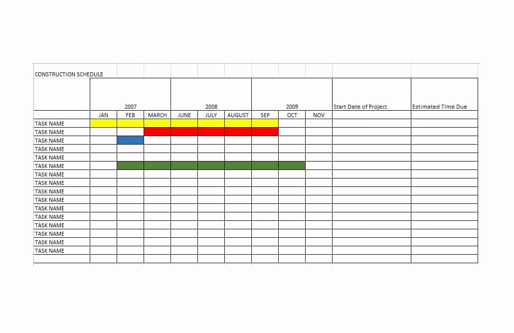 21 Construction Schedule Templates In Word &amp; Excel
