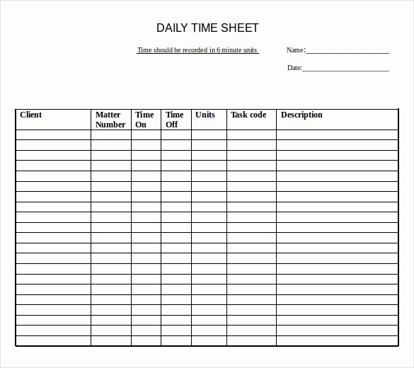 21 Daily Timesheet Templates Free Sample Example
