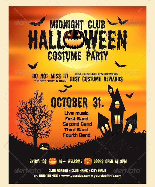 21 Halloween Flyer Designs and Templates Download