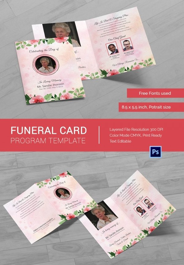 21 Obituary Card Templates – Free Printable Word Excel