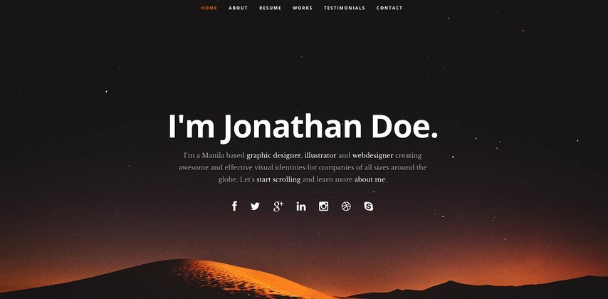 21 Professional HTML &amp; Css Resume Templates for Free