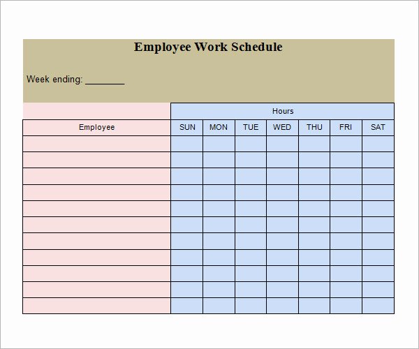 21 Samples Of Work Schedule Templates to Download