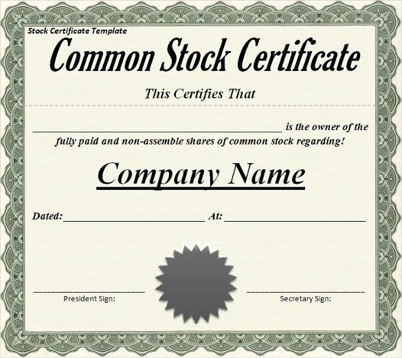 21 Stock Certificate Templates Psd Vector Eps
