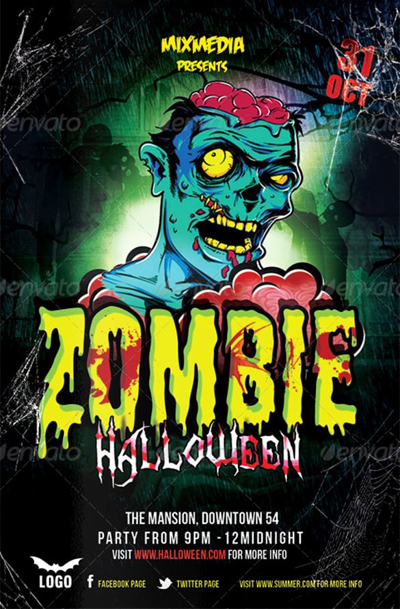 21 Zombie Flyer Templates Free Psd Eps Ai Indesign