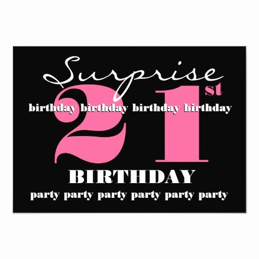 21st surprise birthday party invitation template