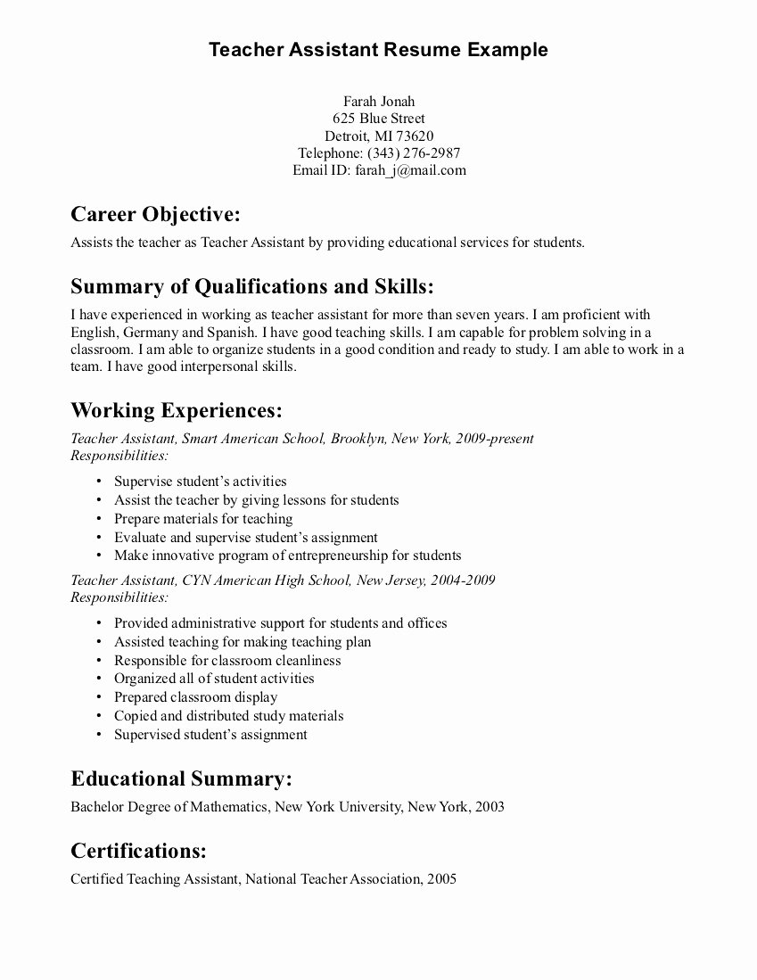 22 Awesome Gallery Day Care Responsibilities Resume