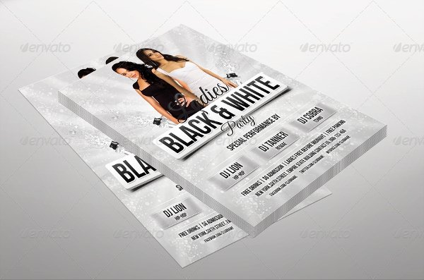 black and white flyer template