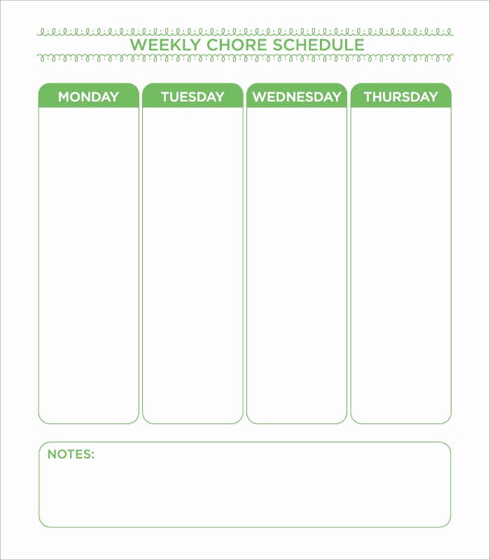22 Chore Chart Template Free Pdf Excel Word formats