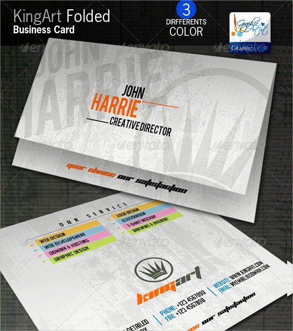 22 Folded Business Cards Psd Ai Vector Eps