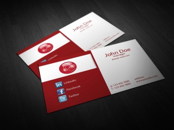 folded business cards