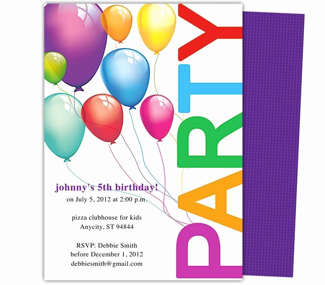 23 Best Kids Birthday Party Invitation Templates Images On