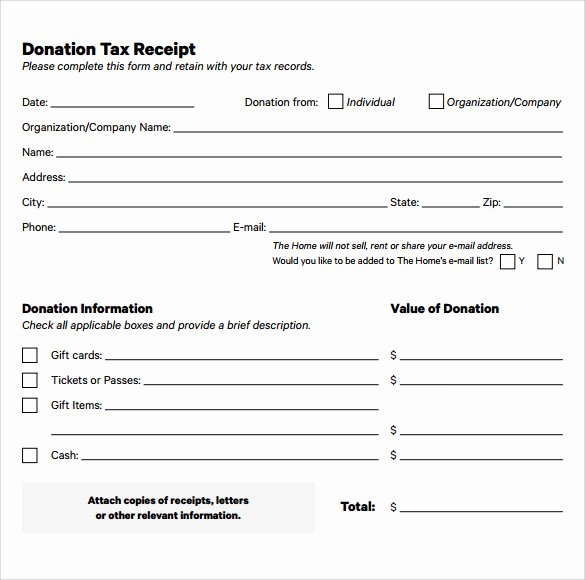 23 Donation Receipt Templates – Pdf Word Excel Pages