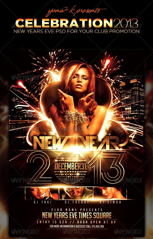 23 Festive Christmas and New Years Eve Holiday Flyers