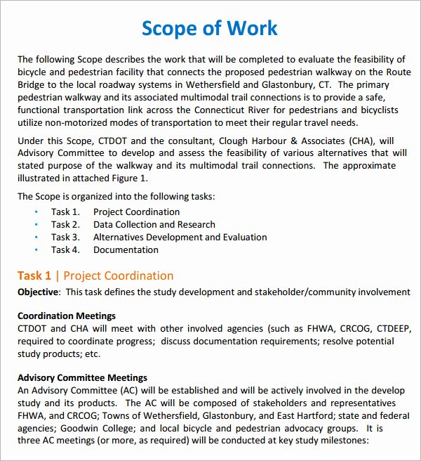 23 Sample Scope Of Work Templates to Download