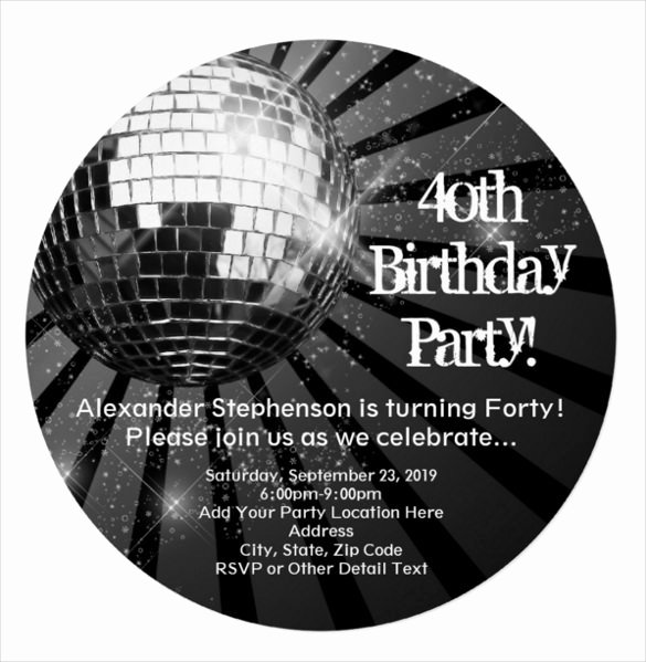 24 40th Birthday Invitation Templates – Psd Ai