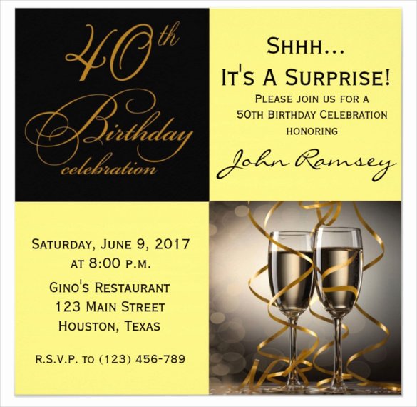 24 40th Birthday Invitation Templates – Psd Ai