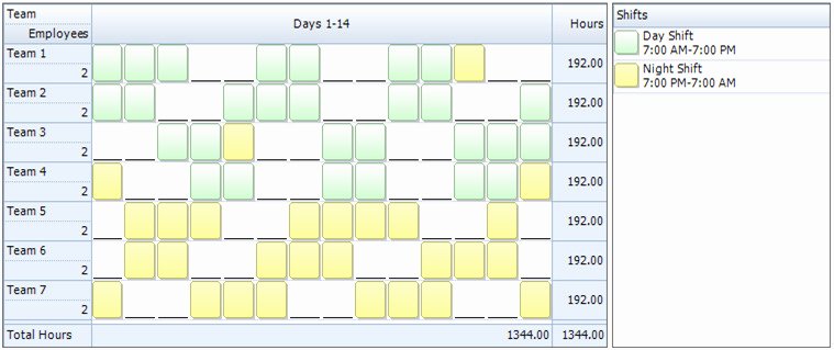 24 7 12 hour shift schedule examples