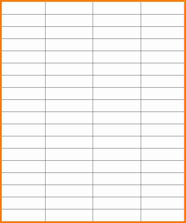 24 Of Excel Column Printable Template