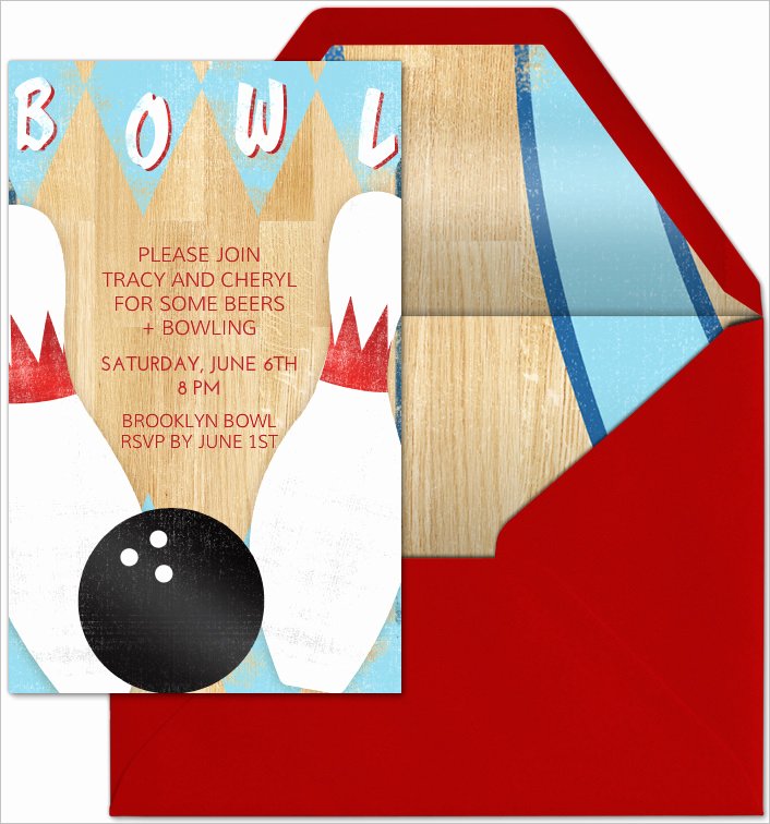 24 Outstanding Bowling Invitation Templates &amp; Designs