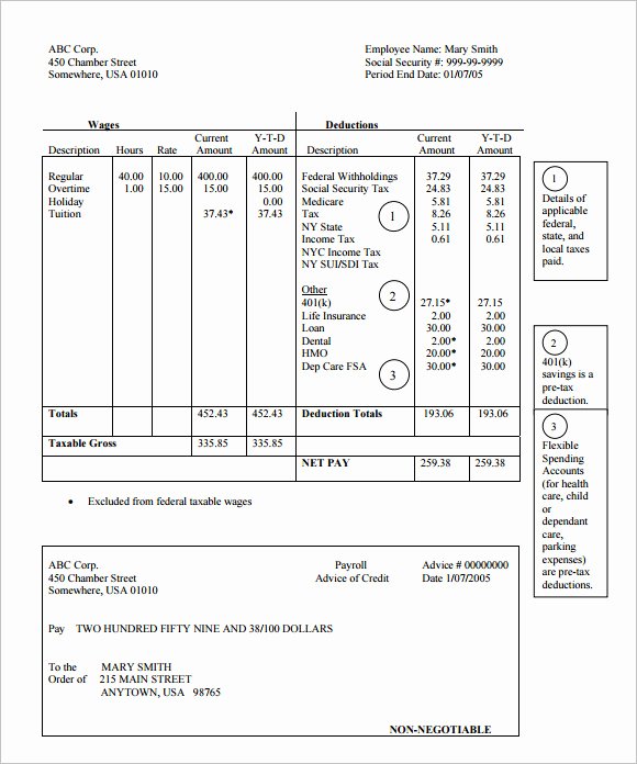 pay stub templates