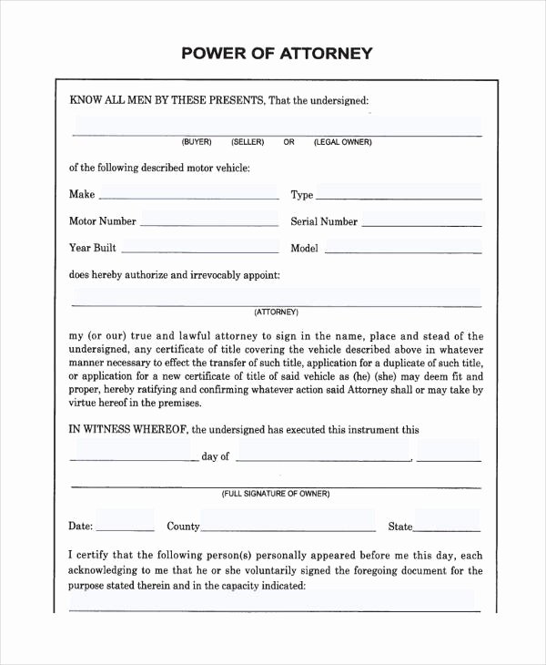 24 Printable Power Of attorney forms