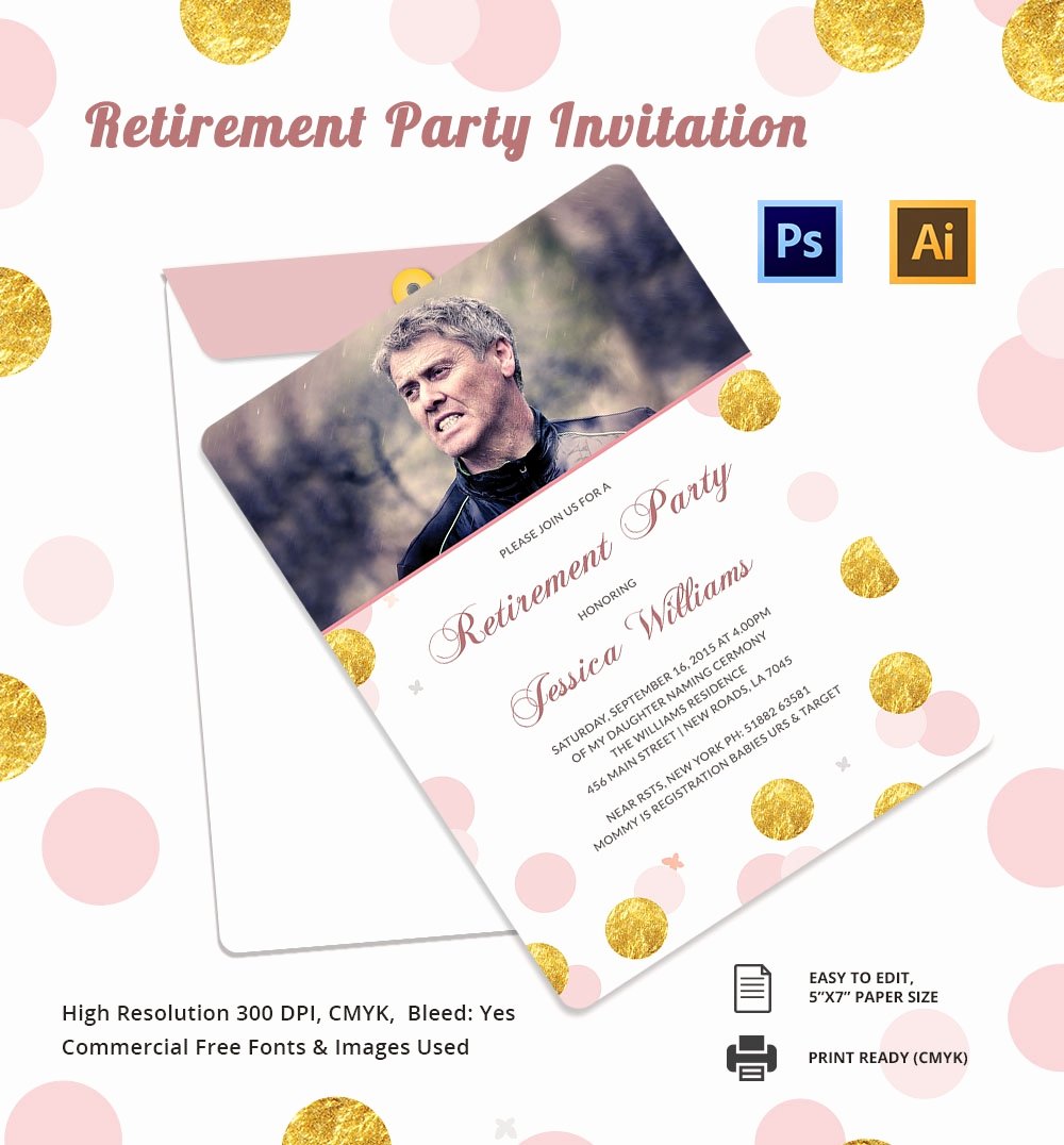 24 Retirement Invitation Template Psd Vector Eps Ai