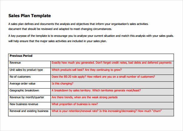 sales plan template